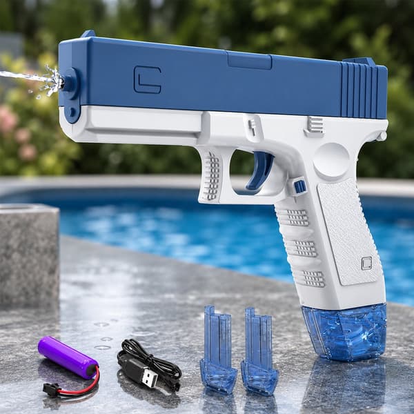 Elektrisk vattenpistol - Glock med 2 magasin