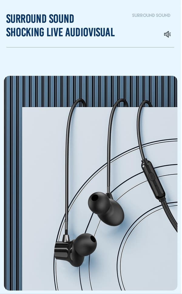 USB-C In-Ear Hovedtelefoner med Mikrofon iPhone 15,16 /Samsung /Android Sort