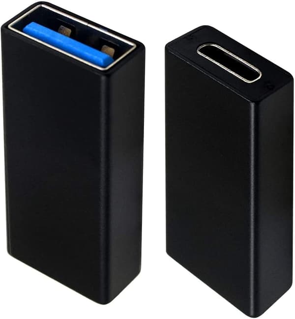 NÖRDIC USB-C hunn til USB-A hunn adapter 5 Gbps Svart