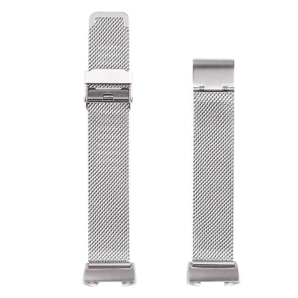 Milaneserem med dobbeltlås til Fitbit Charge 4, sølv