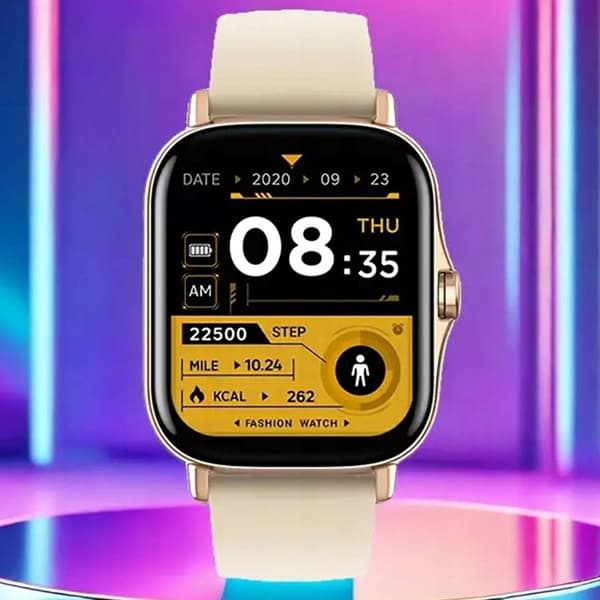 FitPro smartklokke med 2 armbånd | Måler hjertefrekvens, blodtrykk, søvn og bevegelse | Gull gull