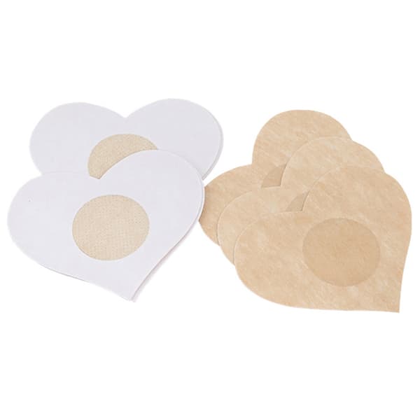 Selvklebende elegante brystvortedekkere 5 par beige runde