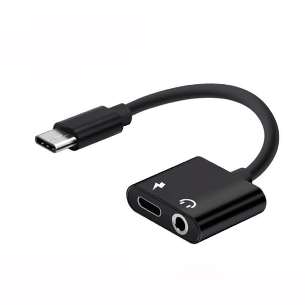 Type-C-adapter Aux Hodetelefonadapter USB C til 3,5 mm Hodetelefonkontaktadapter