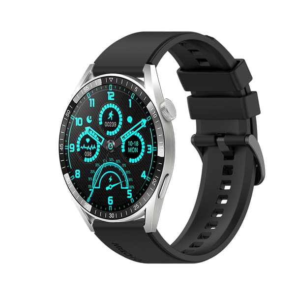 20 mm sort urrem til Garmin/Huawei/Samsung Galaxy Watch