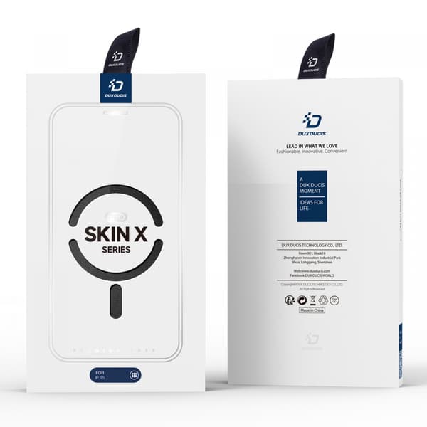 DUX DUCIS SKIN X-serie cover til iPhone 15, sort sort