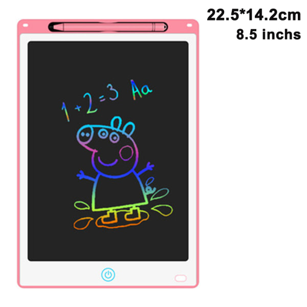 LCD-skrivplatta, 8,5/10-tums ritplatta för barn Doodle Board, färgglad ritbräda för toddler Elektroniska ritblock, utbildning och lärande