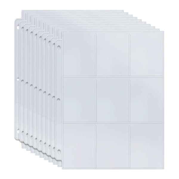 Plastfickor för samlarkort - Kortfickor 9-fack 10-pack