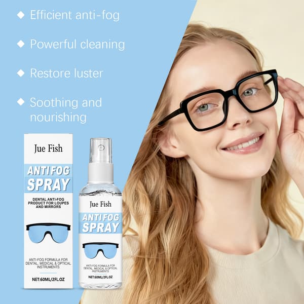Antidugg spray for briller, ripefjerner spray, rengjørings- og oppussingsmiddel for linser