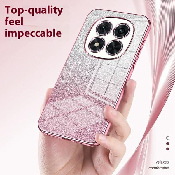 Xiaomi Redmi Note 14 Pro 5G Galvaniserat Glitter Mobilskal - Guld