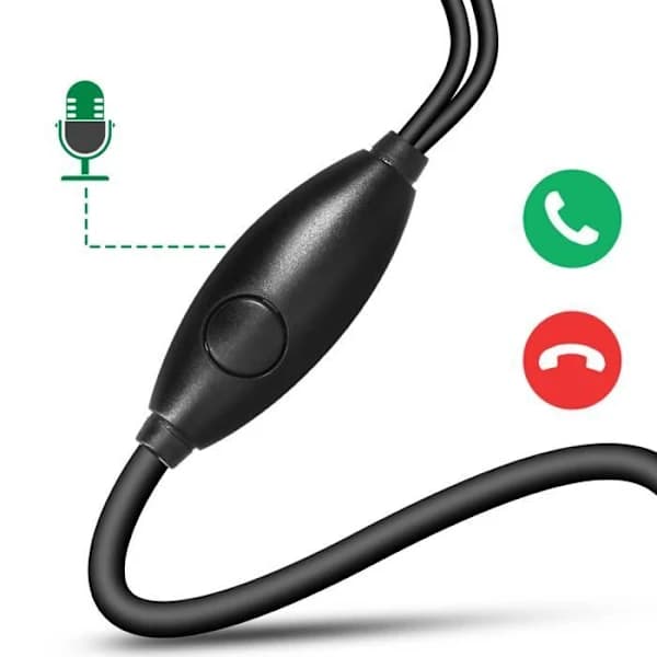 Kablede hovedtelefoner - - Jack 3.5mm - Sort - In-ear - Håndfrit sæt Sort