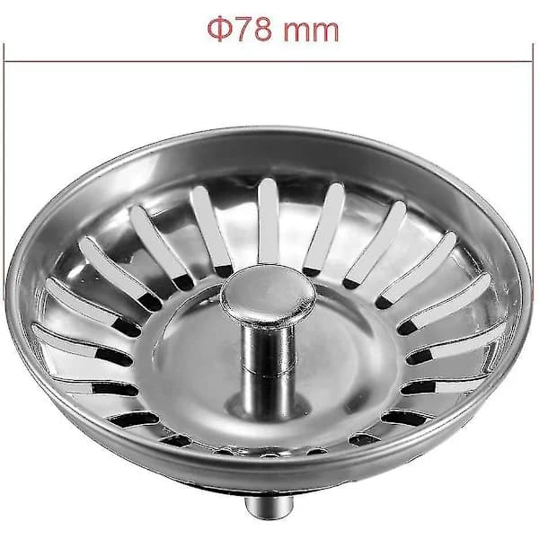 Vask Sil Plugg 80 mm, 1 stk Kurv Sil Vask Avfallsplugg Erstatning