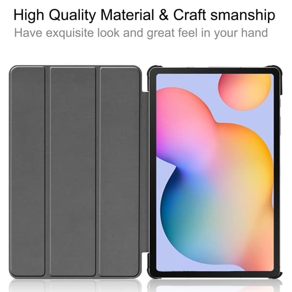 Samsung Galaxy Tab S6 Lite 10.4 Läder Skyddsfodral, Svart