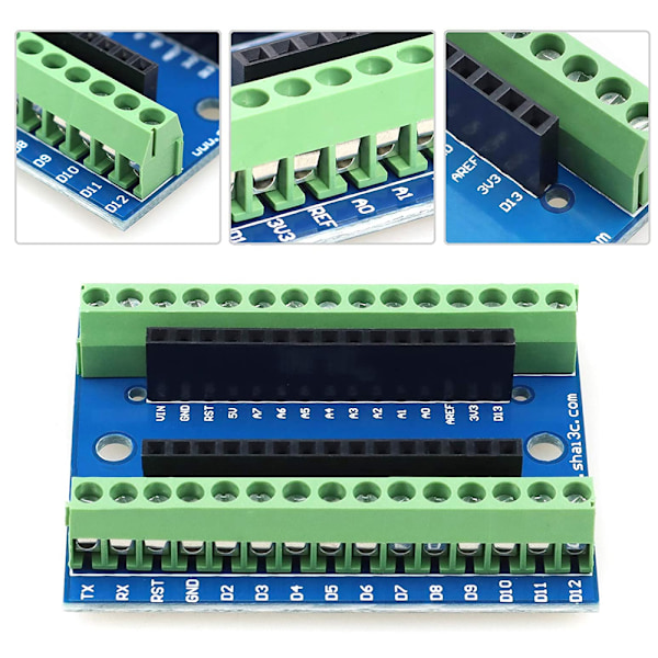 5 st Nano skruvterminaladapter sköld expansionskort Nano V1.0 AVR AU modul för Arduino