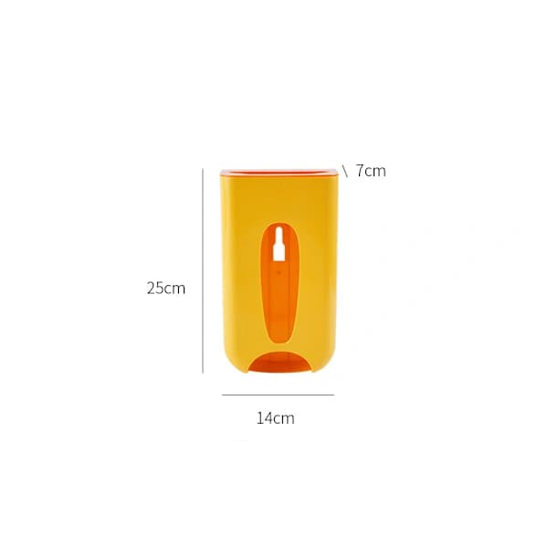 Väggmonterad förvaringslåda för plastpåsar, orange, 14*7*25cm