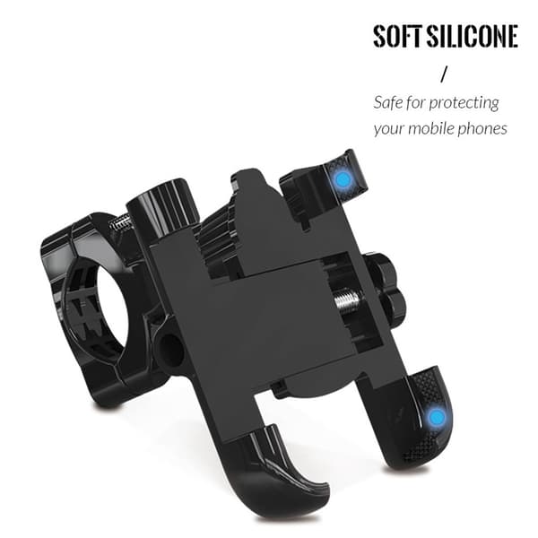 SKALO C1 Roterbar Telefonholder i Aluminium til Cykelstyr - Sort Sort