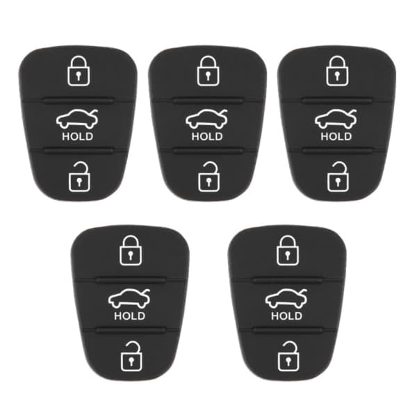 5 stk. bilnøkkeldeksel erstatning 3 knapper for Hyundai Kia