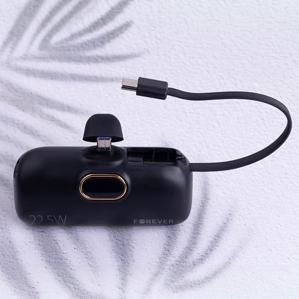 Forever Mini Power Bank MTB-100 22.5W 5000mAh USB-C Sort
