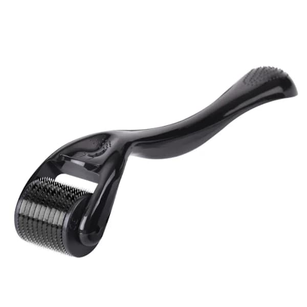 Microneedling Roller - Ansiktsroller, mikronålar 0,75 mm i diameter, svart.