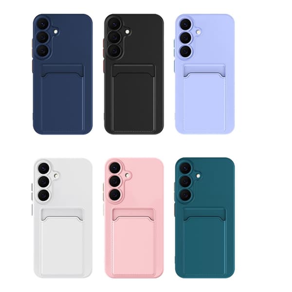 Fleksibelt TPU-kortholderetui til Samsung Galaxy S26 - Sort Sort