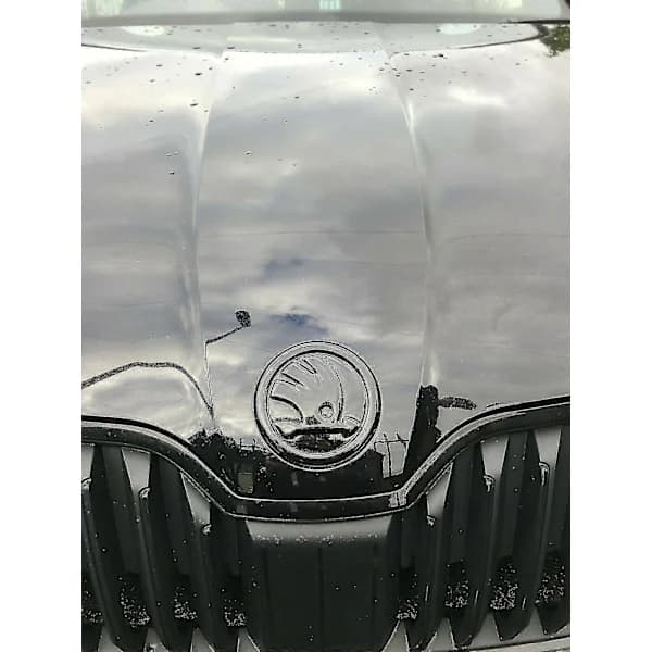 Sort 90 mm emblem badge 3m selvklæbende front baghjelm til Skoda-modeller