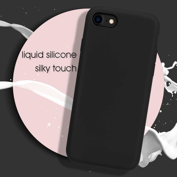 iPhone 7/8/SE Silikonskyddsfodral (Svart)