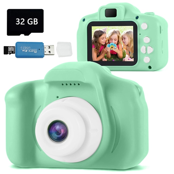 Barnkamera Barn Digitalkameror Videokamera Toddler för barn Födelsedagspresenter för flickor Pojkar Leksaker med SD-kort 8 miljoner pixlar