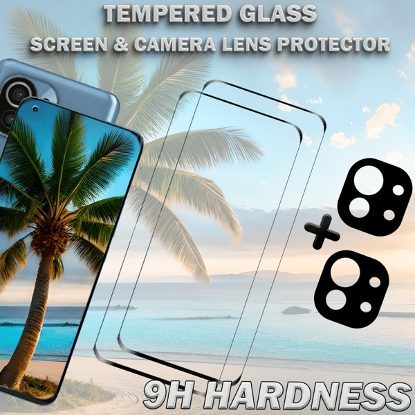 2-pack XIAOMI MI 11 LITE Skärmskydd & 2-pack Linsskydd - Härdat Glas 9H - Superkvalitet 3D