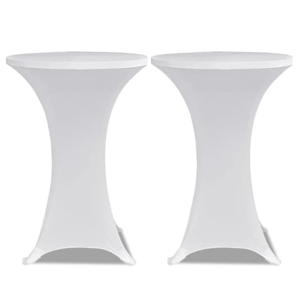 Överdrag för ståbord Ø60 cm vit stretch 4 st[RM] Vit vit