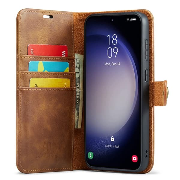 DG MING Samsung A56 5G 2-i-1 Magnetiskt Plånboksfodral - Brun