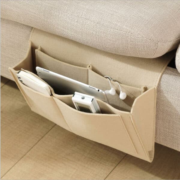 Oppbevaringslomme for sofa eller seng Beige beige