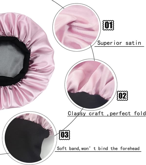 Satin bredt elastisk sovehette for sovehette lue hårpleie for barn