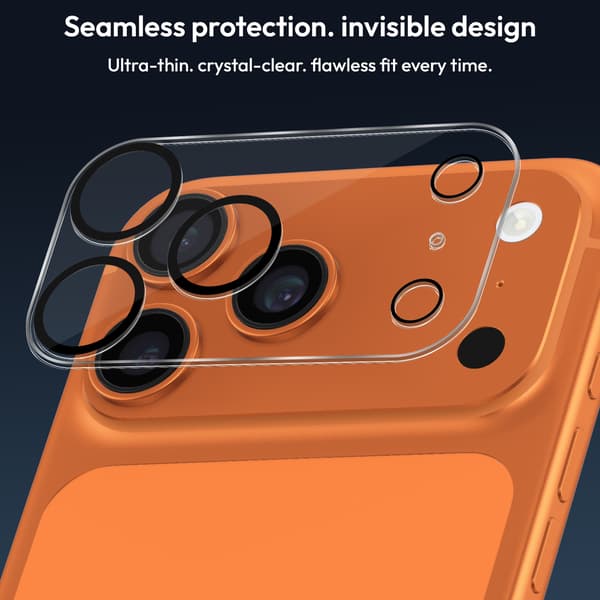 1-pack iPhone 17 Pro Max Kameralinsskydd - 9H Härdat Glas - Ultrahög Kvalitet 3D