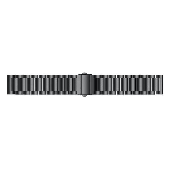 Armbånd i rustfritt stål - komfortabel passform, svart, 20 mm