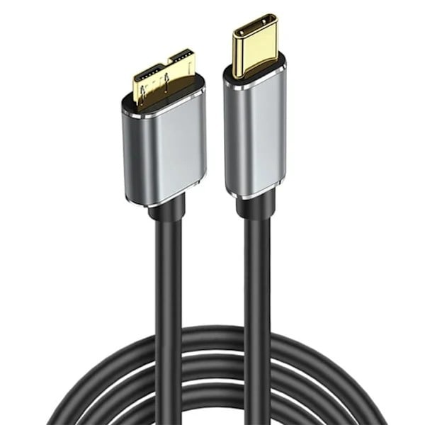 Type-C til Micro-B ekstern harddisk datakabel, USB 3.1 til USB 3.0 datakabel, overføringshastighet 5 Gbps (1m)