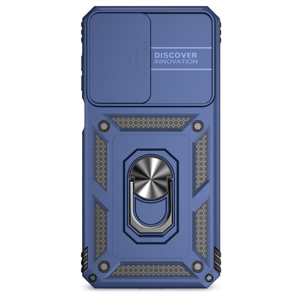 Samsung A16 pansret hybrid metallring kamera glider - Blå