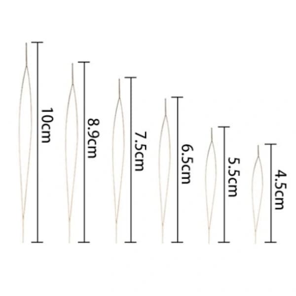 5 kpl helmitysneuloja suurella silmällä, itselangoittuvat neulat 6.5cm