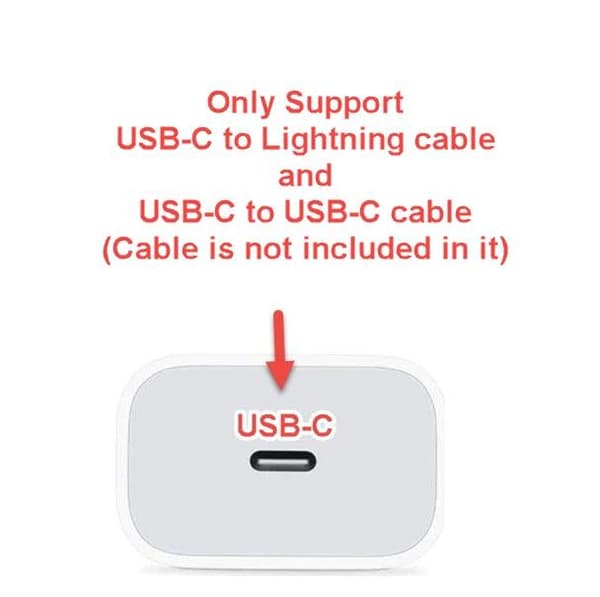 iPhone-oplader til Apple 11/12/13/14 USB-C strømadapter 20WPD+2m kabel hvid