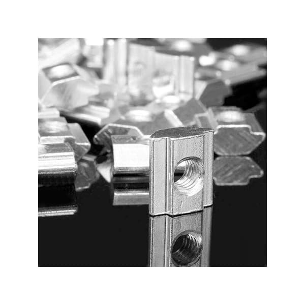 50 stk M5 T-glidemutter sinkstål T-glidemutter for aluminiumsprofil 2020