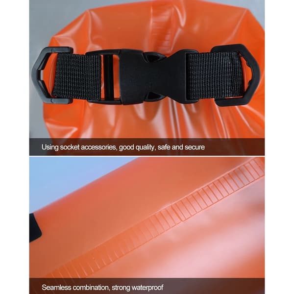 Vedenpitävä kuivapussi 2L PVC:stä - Musta Musta