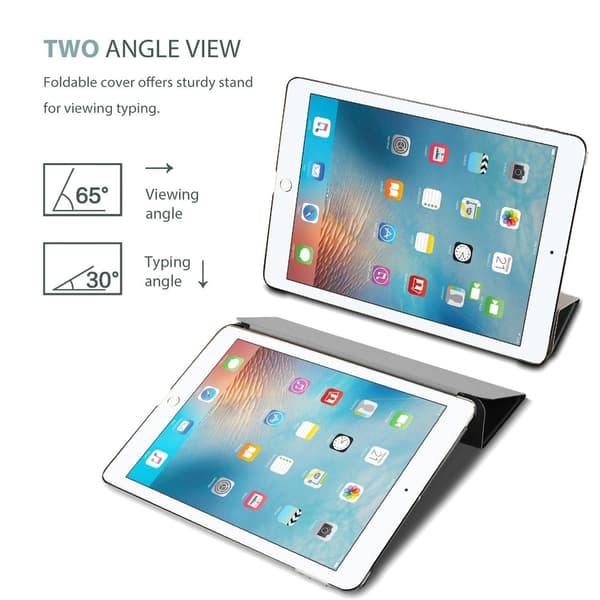 iPad cover 9,7 tommer iPad 5/6 iPad Air 1/2 Smart Cover Case Sort