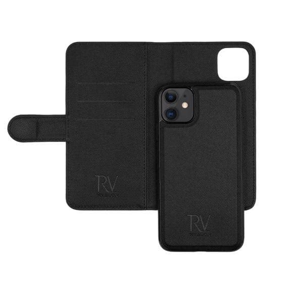 iPhone 12 Mini Pung Magnetisk Etui Rvelon - Sort