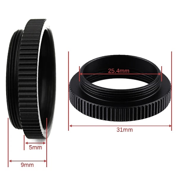 -MOUNT 5mm forlengelsesrøradapter -S-Mount adapter avstandsring