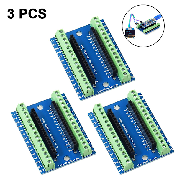 5 st Nano skruvterminaladapter sköld expansionskort Nano V1.0 AVR AU modul för Arduino