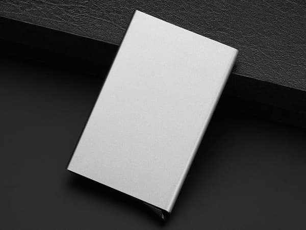 RFID-sikker kortholder aluminium forskellige farver Sort