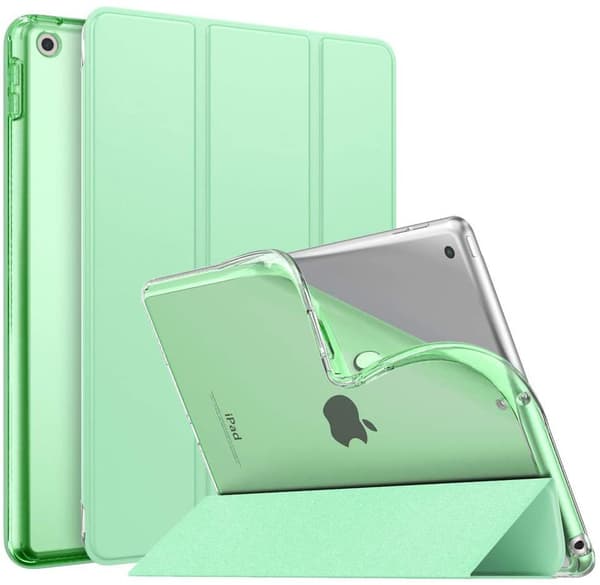 iPad 10.2 Fodral (Grön, iPad ingår ej) för 2021 iPad 9:e generationen/2020 iPad 8:e generationen/2019 iPad 7:e generationen, Mjuk Matt Baksida
