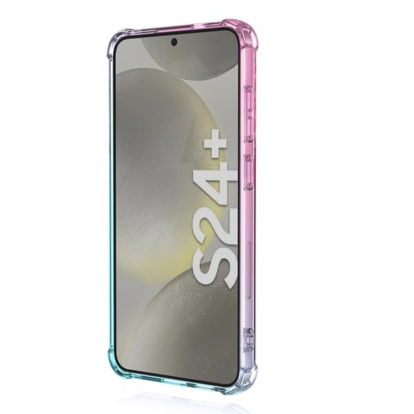 S24 - Gradient Air Cushion TPU-deksel Grønn/Rosa