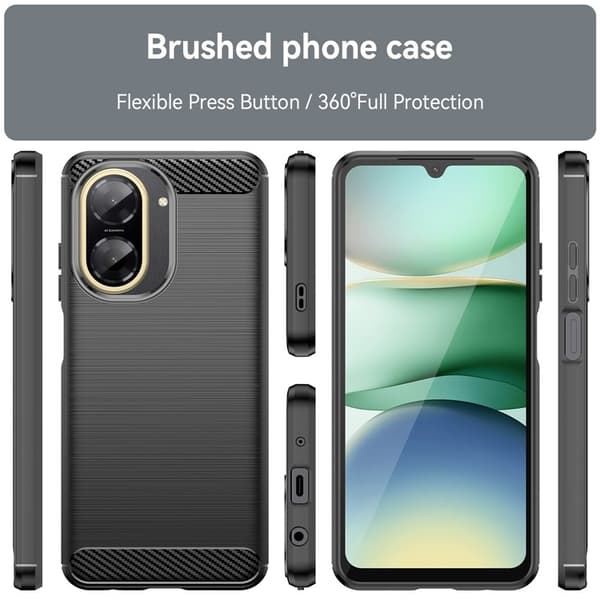 Xiaomi Redmi A5 4G Armor Carbon Cover - Flere farver Sort