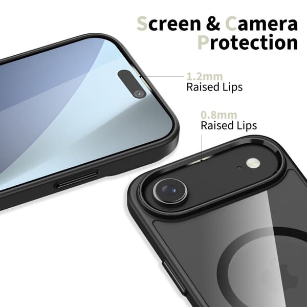Tech-Protect iPhone Air Cover MagSafe BasicMag Mat Sort/Transparent