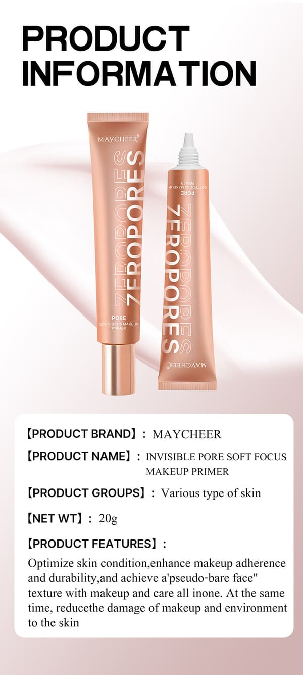 Meixi'er Invisible Pore Soft Focus Makeup Primer - Concealer, Moisturizer, Isolation, Base Makeup - Bestseller