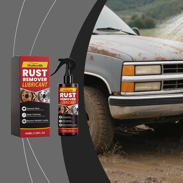 Rustfjernerspray til bilmetaldele, rustfjernelse, rustrensning, polering, pletfjernelse og plejespray